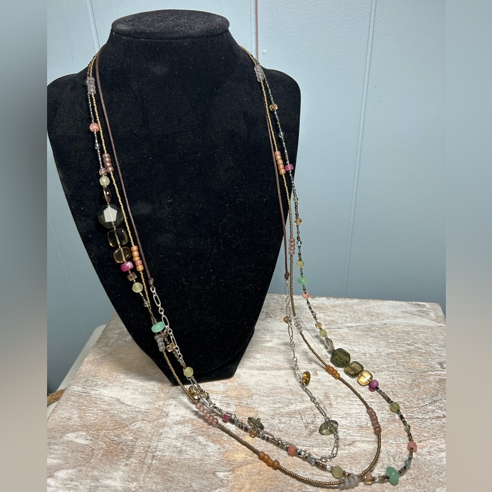 Retired N2112 Silpada Sterling Silver Chalcedony and Smoky Quartz Necklace